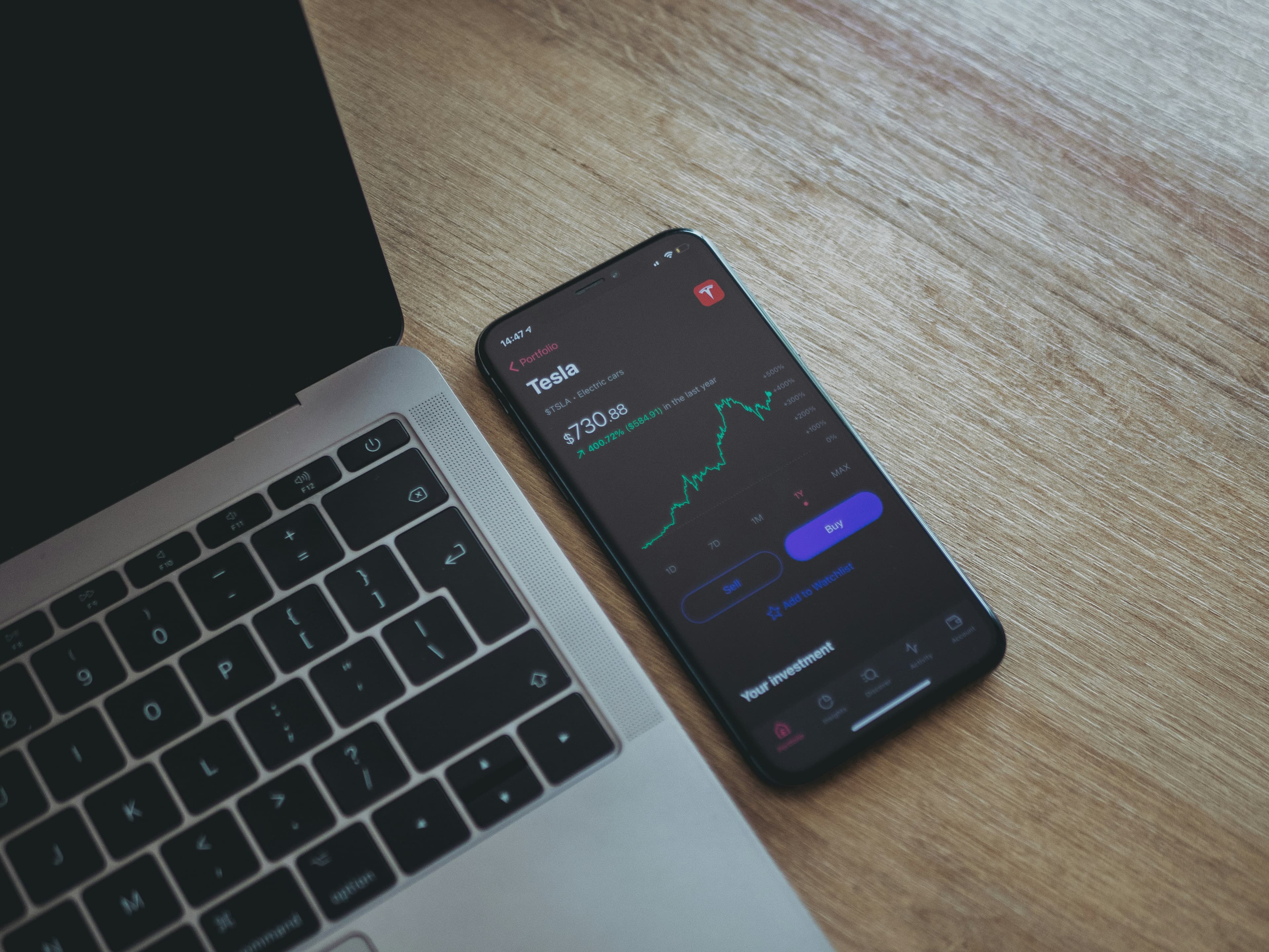 Banking app interface